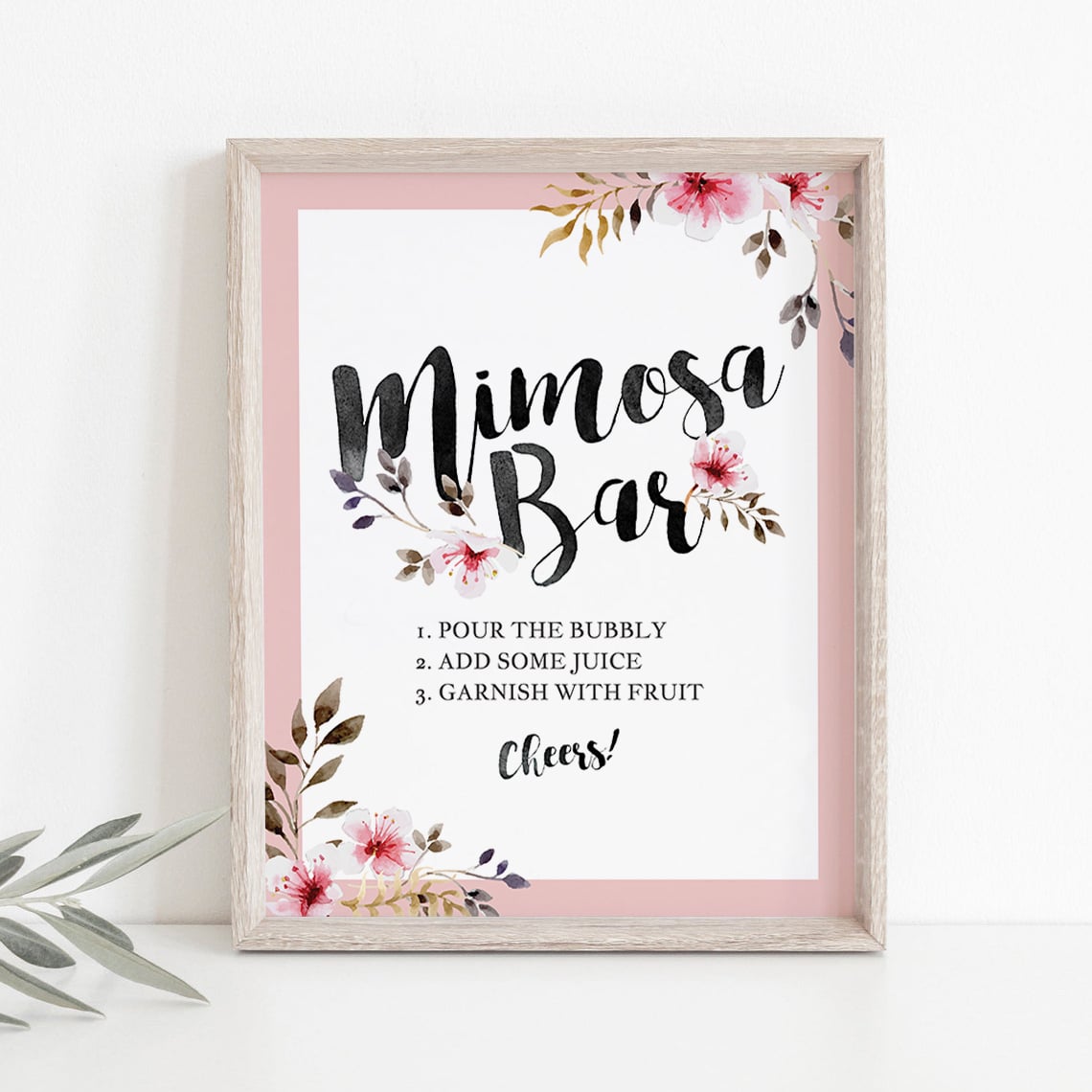 Black and pink watercolor shower decor by LittleSizzle