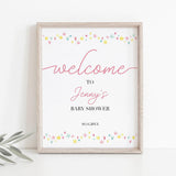 Personalized Welcome Sign for Girl Baby Shower