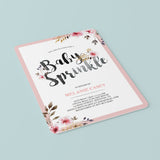 Floral Baby Sprinkle Invitation Template Download