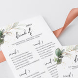 Girls Night Drinking Game Printable