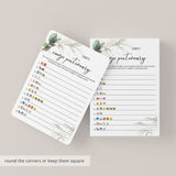 Bachelorette Party Emoji Pictionary Game Printable
