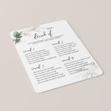 Girls Night Drinking Game Printable