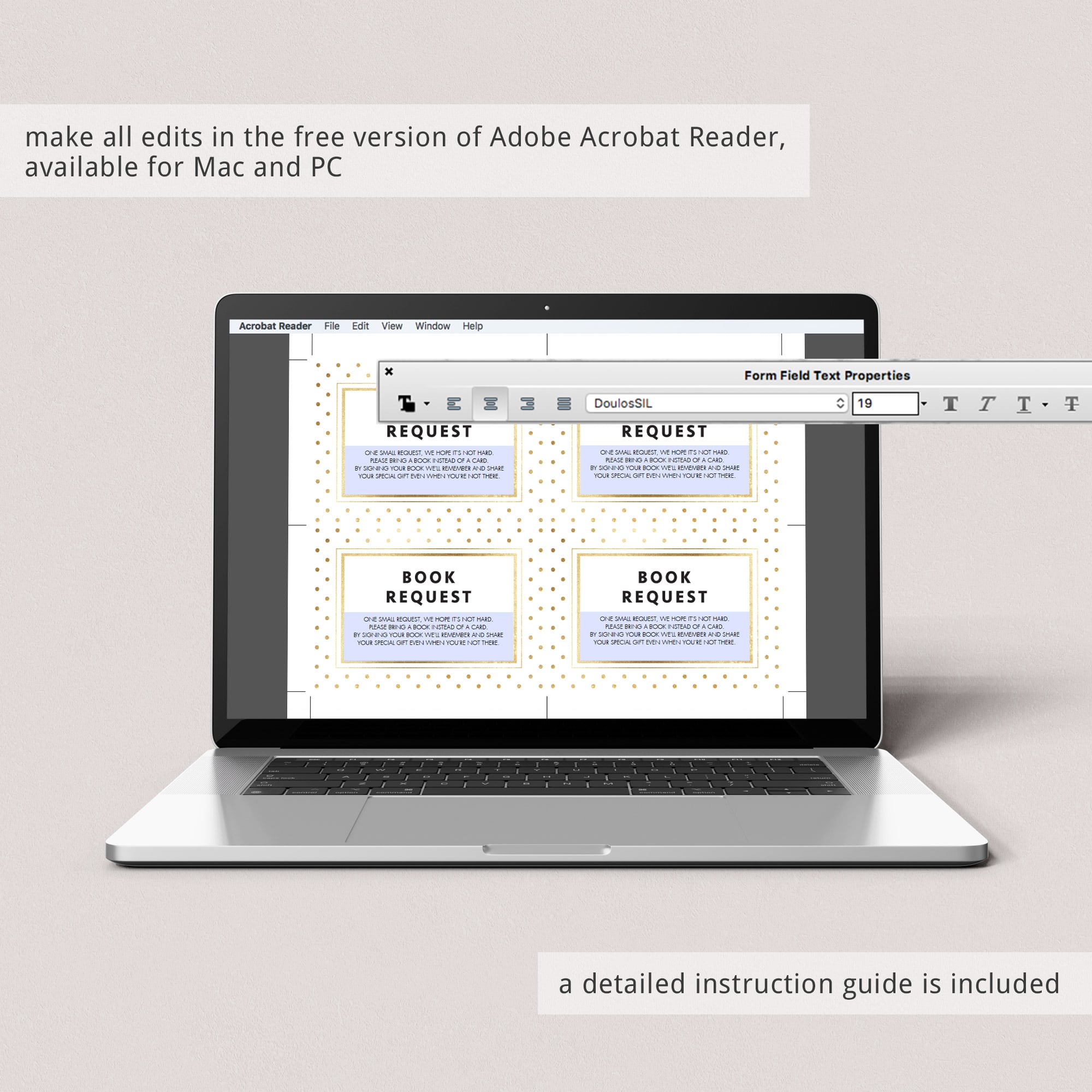 Editable bring a book instead of a card for gold baby shower by LittleSizzle