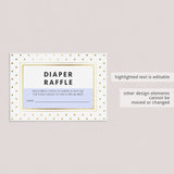 Gold foil baby shower diaper raffle tickets printable by LittleSizzle