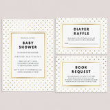 Gold invitation templates for baby shower gender neutral by LittleSizzle