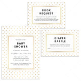 Gold invitation templates for baby shower gender neutral by LittleSizzle