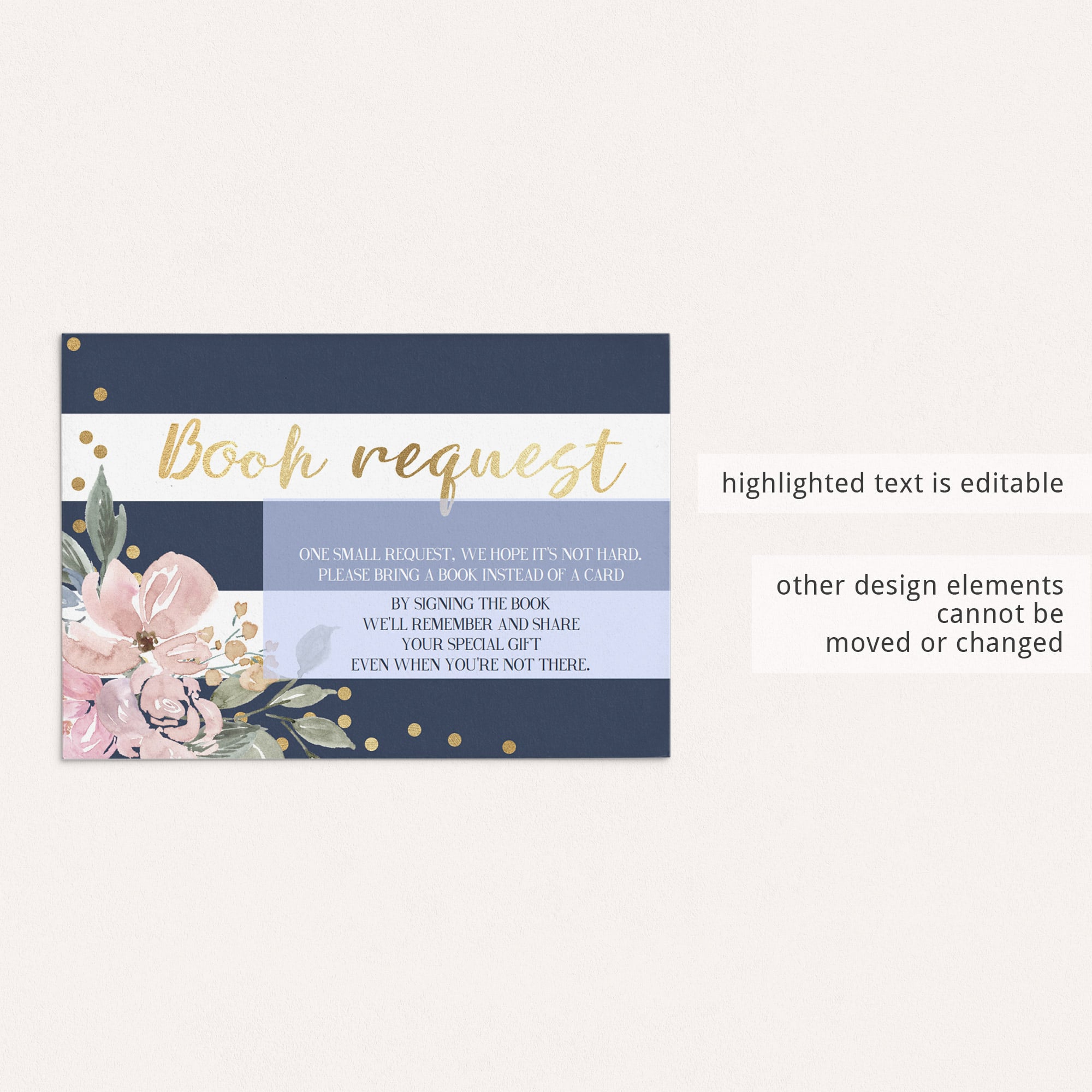Pink, navy and gold baby shower invitation templates by LittleSizzle