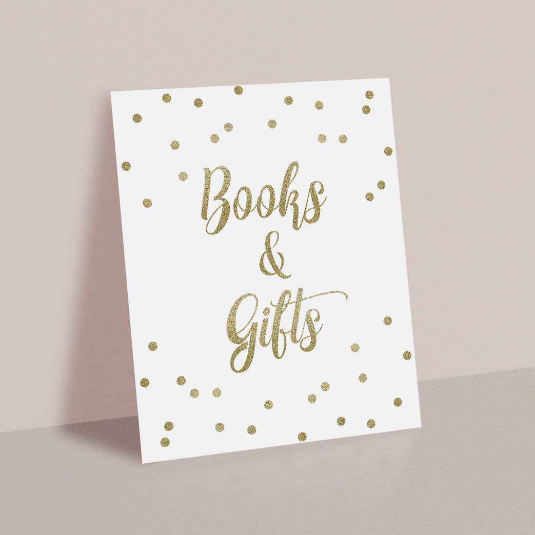 Gold baby shower ideas printable by LittleSizzle