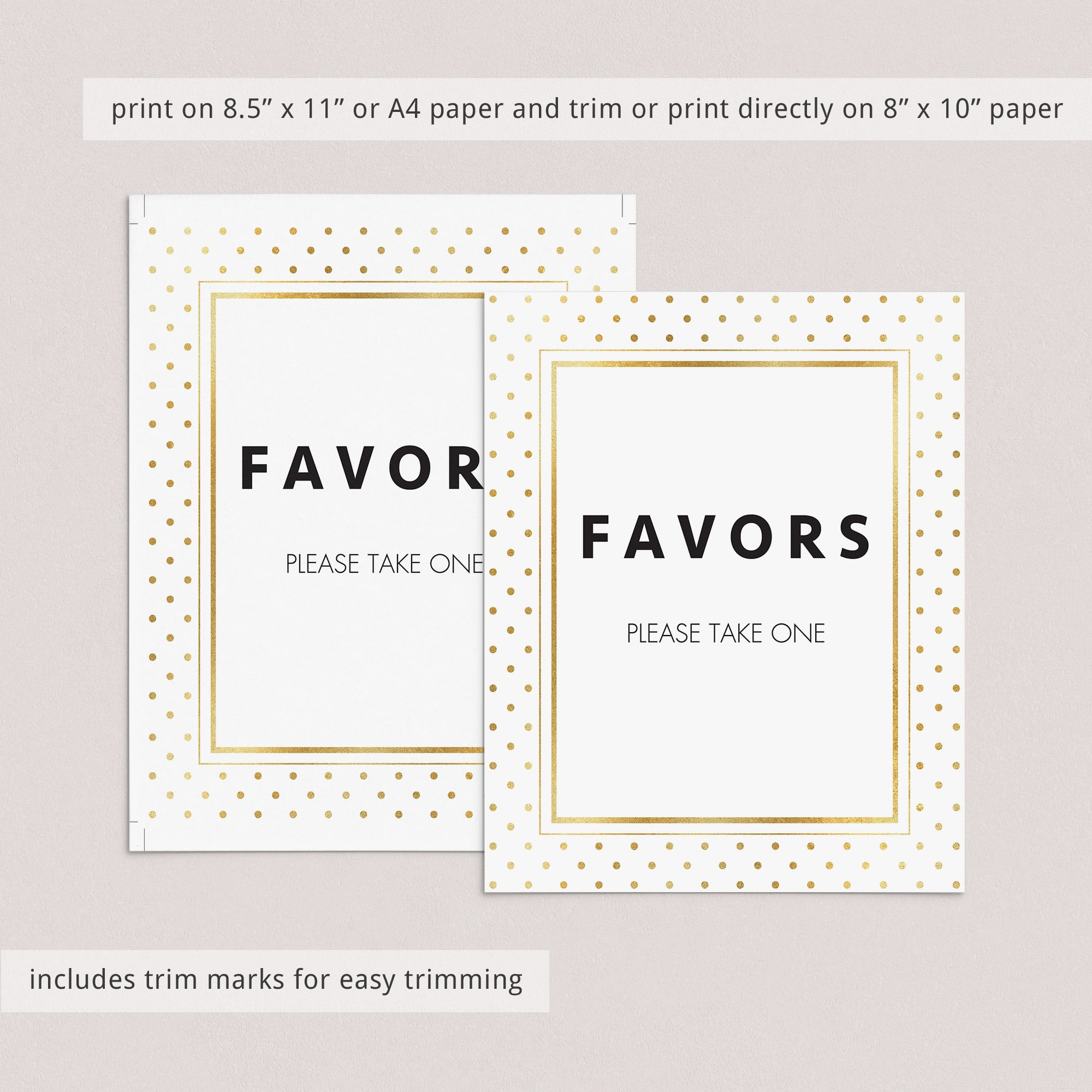 Instant download modern gold shower decor by LittleSizzle