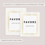 Instant download modern gold shower decor by LittleSizzle