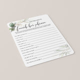 Greenery Bachelorette Games Package Printable