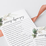 Modern Baby Shower Game Printable Nursery Rhyme Quiz