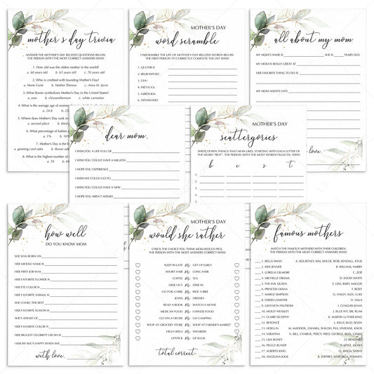 8 Printable Games and Activities for Mother's Day by LittleSizzle