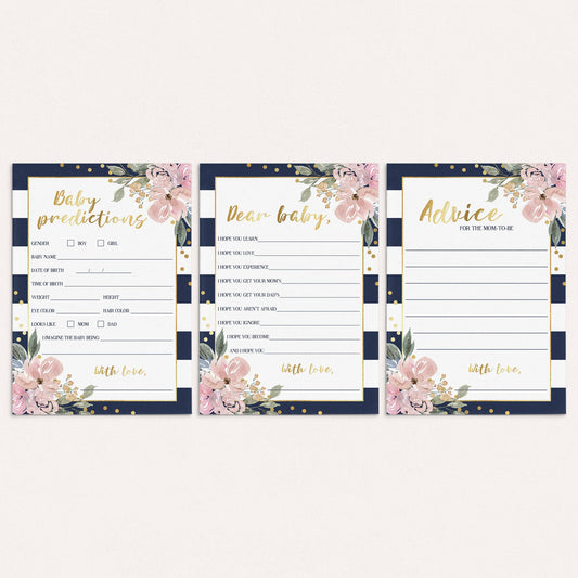 Download navy pink and gold baby shower games by LittleSizzle