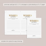 Golden Anniversary Wishes & Advice Cards Printable