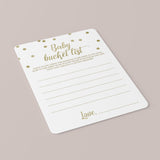 First Year Baby Shower Game Printable Bucket List