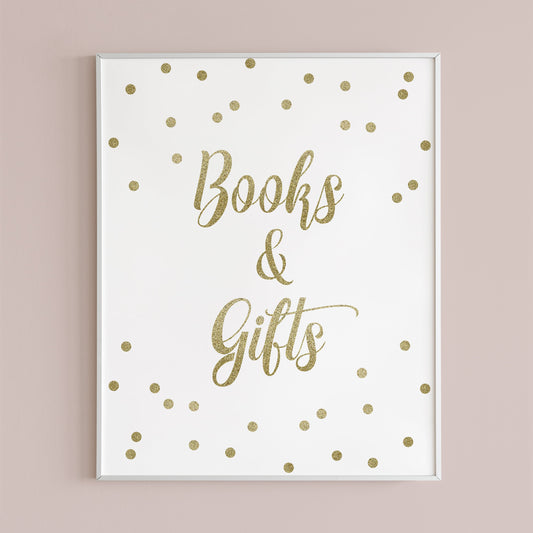 Instant download gold baby shower decor by LittleSizzle