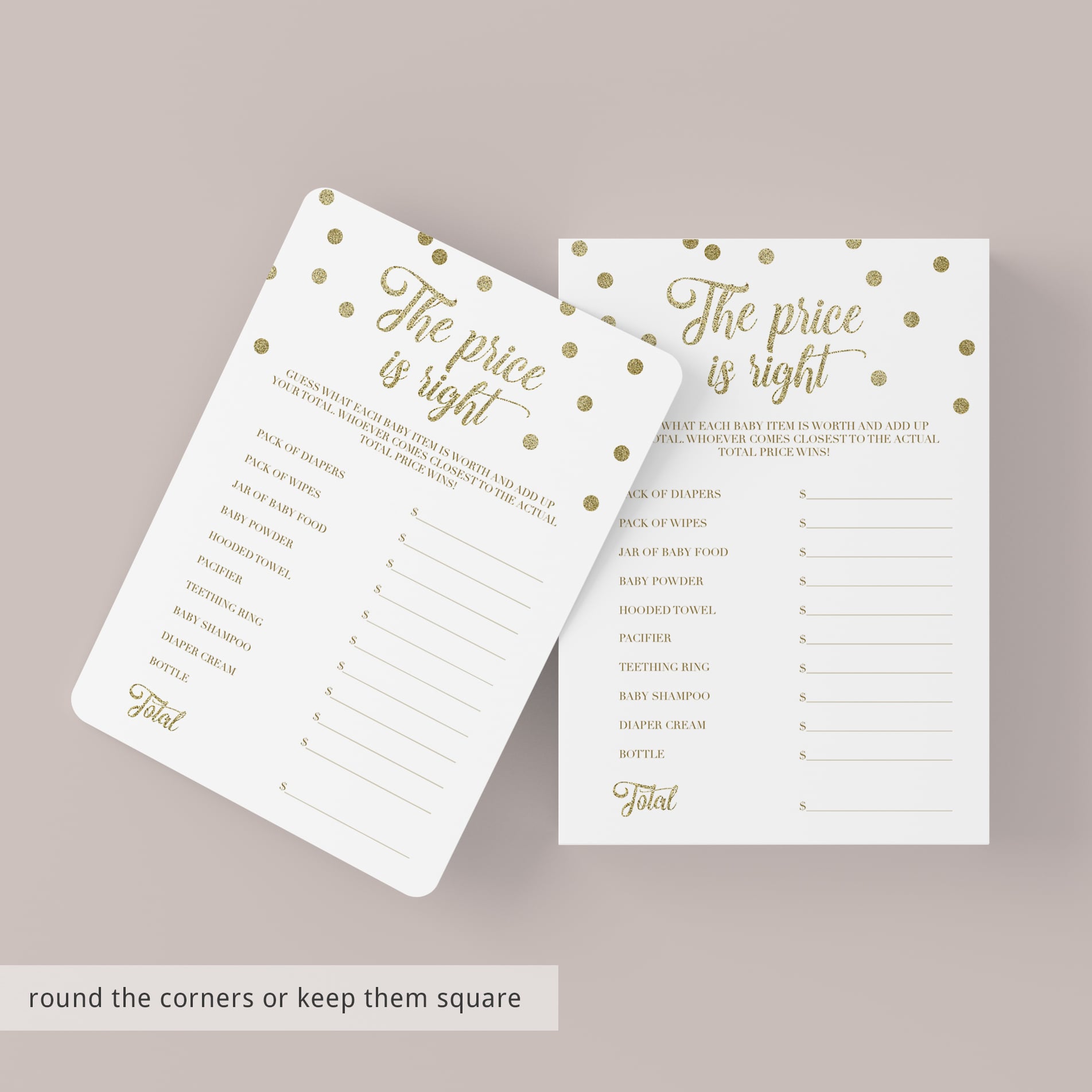 Gold ideas for baby shower games by LittleSizzle