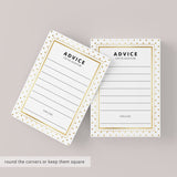 Modern Baby Shower Advice Card for the Mom-To-Be