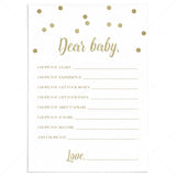 Gold Confetti Baby Wishes card by LittleSizzle