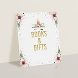 Gift table sign for girl baby shower instant download by LittleSizzle