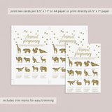 How Long is Each Animal Pregnant Baby Shower Game Printable
