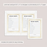 Neutral Baby Shower Wishes for Baby Cards Printable