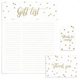 Gold Confetti Gift List, Cards and Labels printable by LittleSizzle
