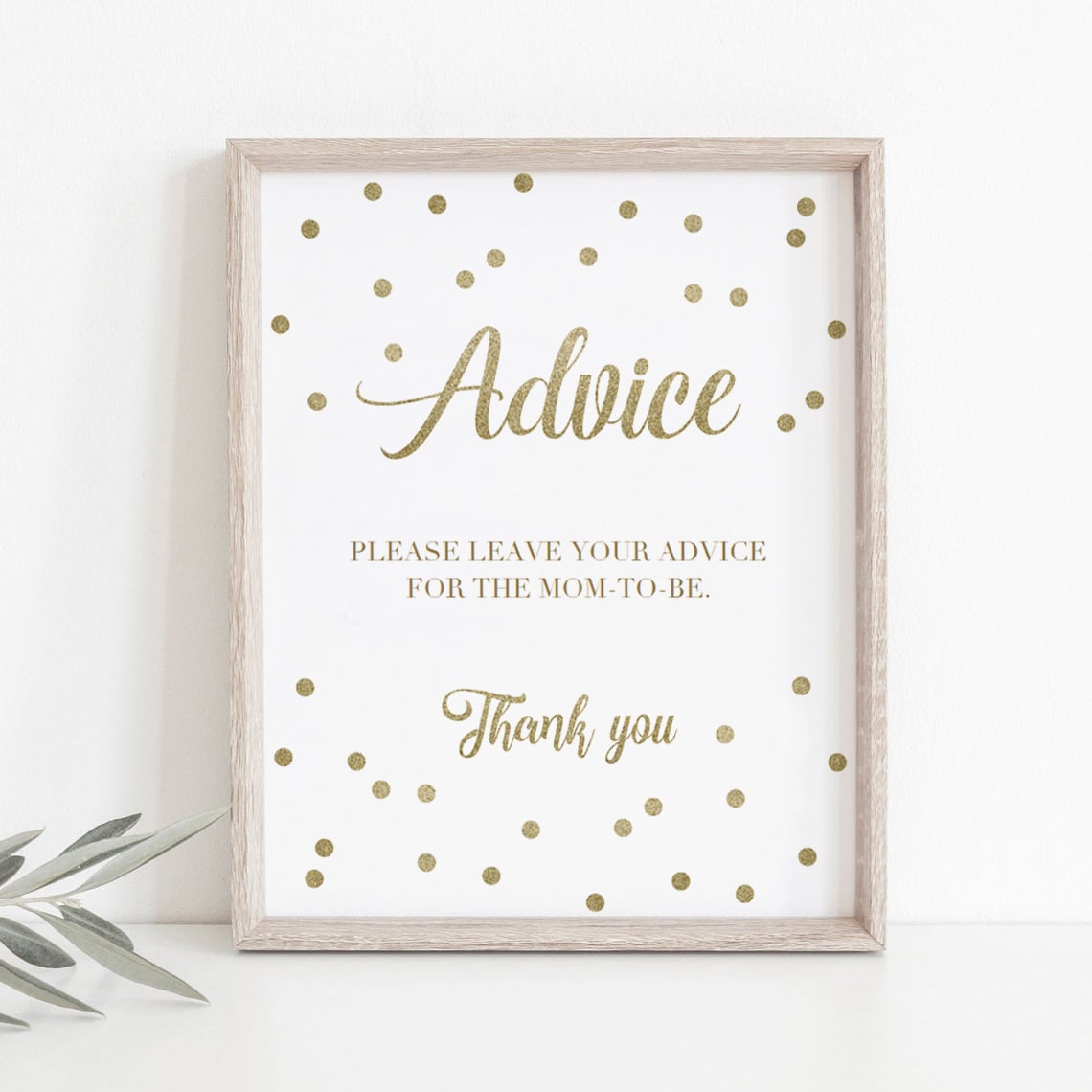 Printable gold confetti shower decor by LittleSizzle