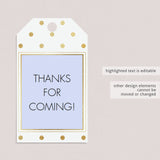 Elegant shower favor tag template by LittleSizzle