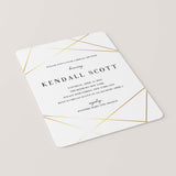 Geometric Bridal Shower Invitation Template Gold