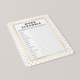 Baby word scramble shower game instant download by LittleSizzle