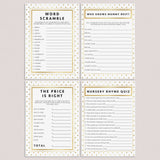 Chic and modern baby shower games package printable by LittleSizzle