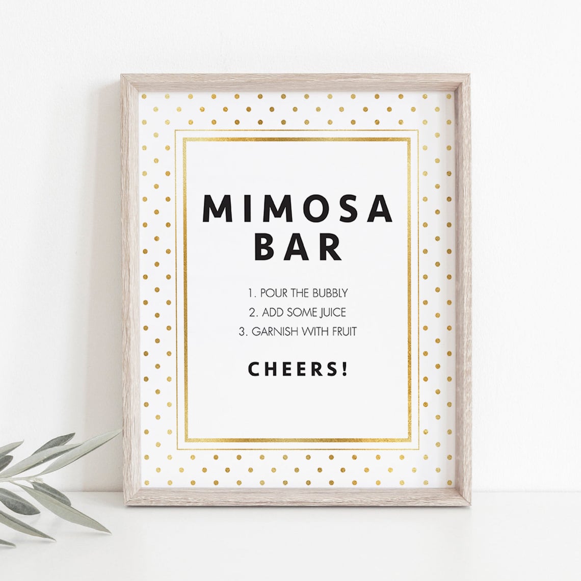 Gold glitter polka dot shower decorations printable by LittleSizzle