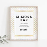 Gold glitter polka dot shower decorations printable by LittleSizzle