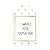 Gold polka dots favor tag template by LittleSizzle