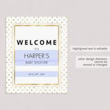 Printable Welcome Sign for Modern Party