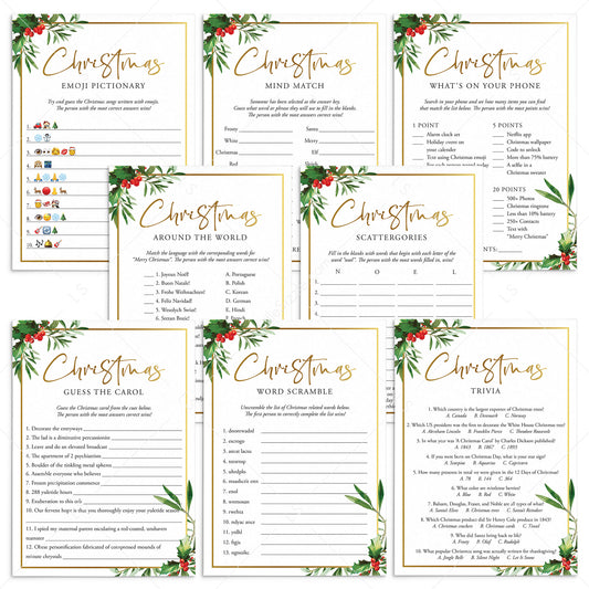 Elegant Christmas Party Games and Activities Printable by LittleSizzle