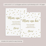 Neutral baby shower decor momosa bar table sign by LittleSizzle
