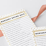 Gold and white baby shower games printable by LittleSizzle