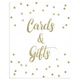Printable gold party decor cards and gifts sign by LittleSizzle