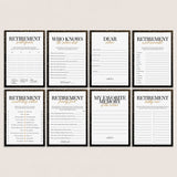 Gold Retirement Party Games Bundle Printable by LittleSizzle