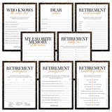 Gold Retirement Party Games Bundle Printable by LittleSizzle