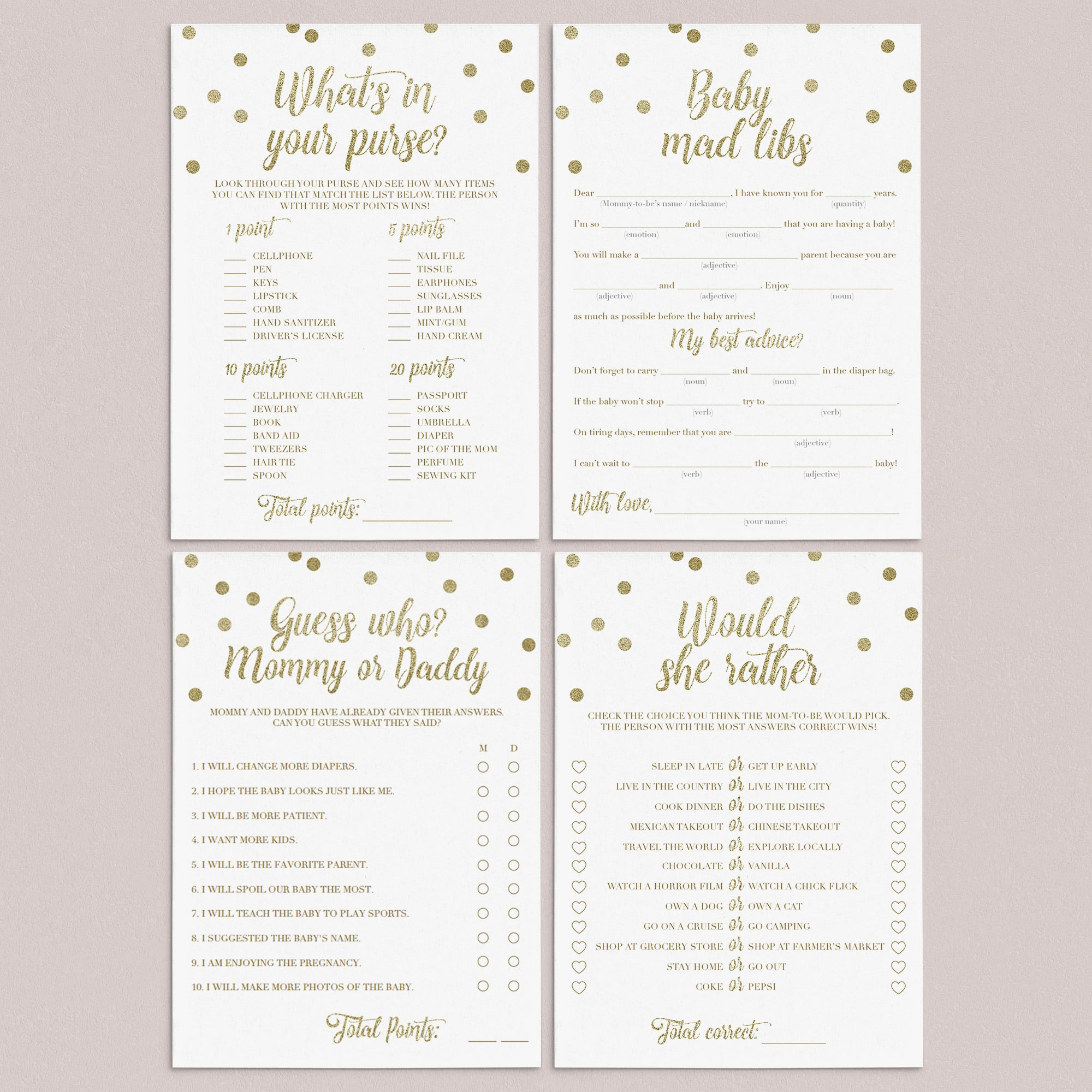 Twinkle twinkle theme baby shower games printable by LittleSizzle
