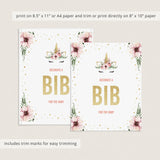Baby girl bib decoration station sign for baby shower by LittleSizzle