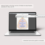 Blush and Gold Bridal Shower Invitations Card Template