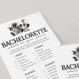 Bride or Die Bachelorette Party Games Bundle Black Floral Skull