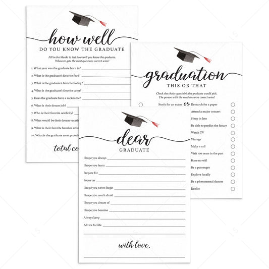 Graduation Games for Her Printable by LittleSizzle