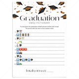 Graduation Emoji Pictionary With Answers Printable by LittleSizzle