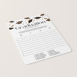 Graduation Scattergories Game Printable
